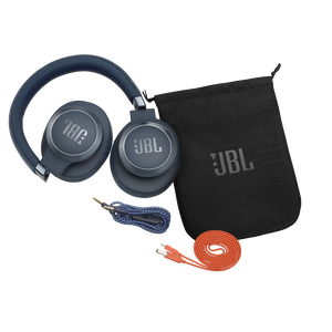 JBL Live 650BTNC - Blue - Wireless Over-Ear Noise-Cancelling Headphones - Detailshot 1